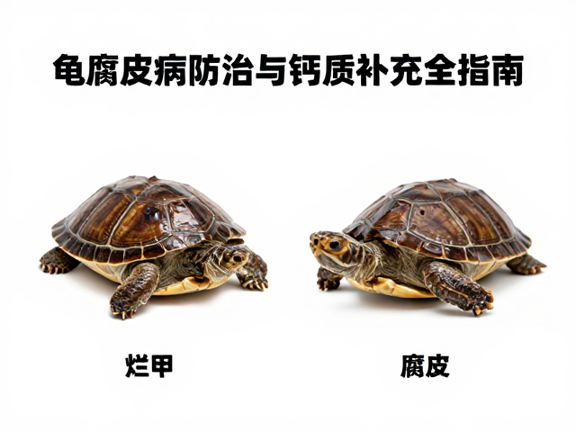烂甲和腐皮区别？龟腐皮病防治与钙质补充全指南