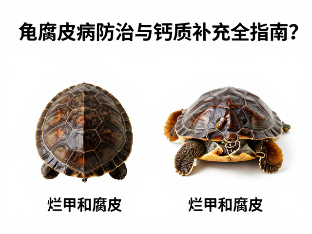 烂甲和腐皮区别？龟腐皮病防治与钙质补充全指南