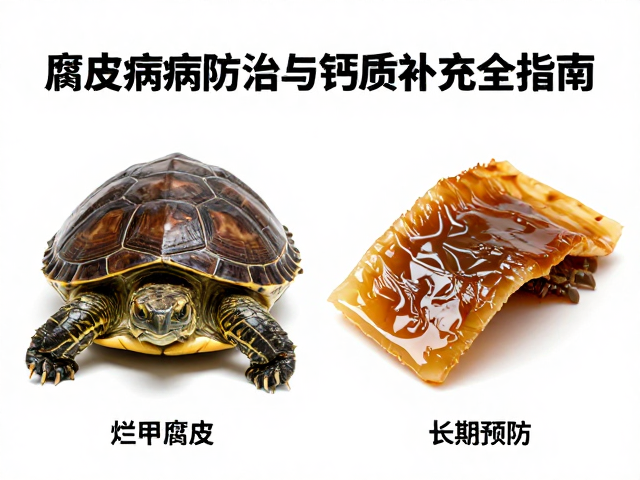 烂甲和腐皮区别？龟腐皮病防治与钙质补充全指南