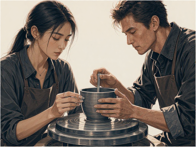 手工拉坯的工艺独特性与纪念意义