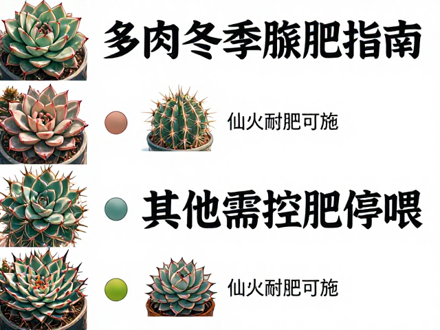 多肉冬季施肥指南，仙人掌耐肥可施，其他需控肥停喂
