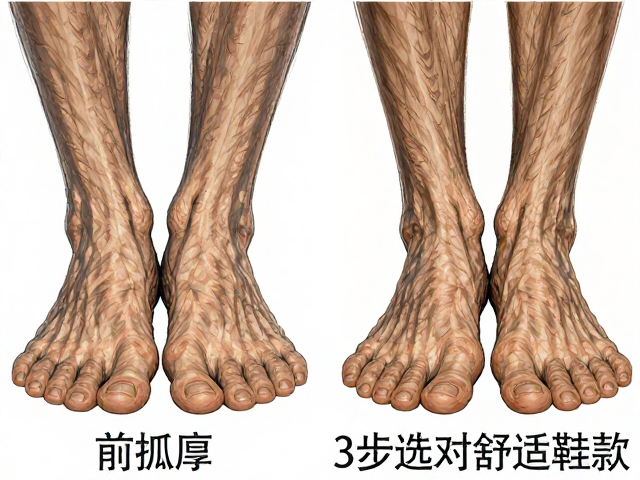 选鞋必看,前掌厚度、脚趾余量与左右脚差异,3步选对舒适鞋款