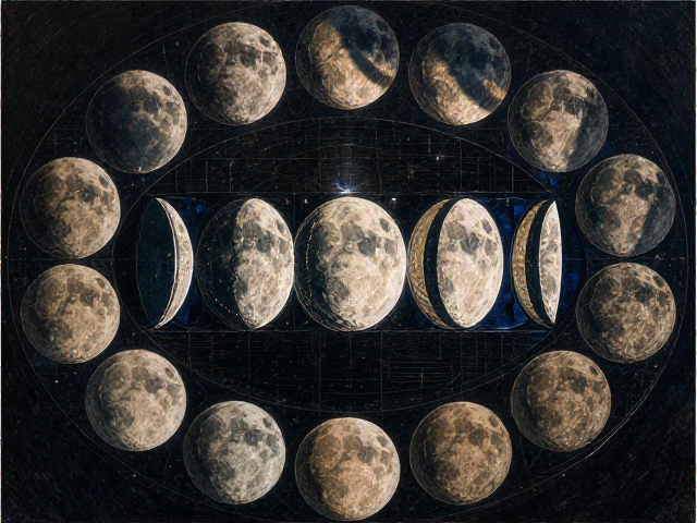 太阳镜面高光映照月相变化，揭秘光影魔术的视觉奇观