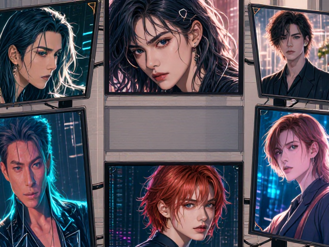 赛博朋克感平面设计师，多向可倾仰显示器提升创作效率