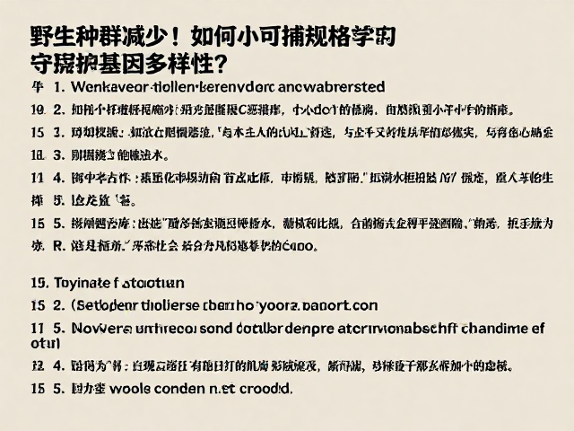 野生种群减少!最小可捕规格如何守护基因多样性?