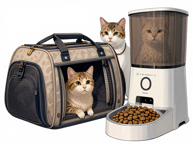 专用猫粮搭配智能喂食器与猫包,打造科学养宠新体验