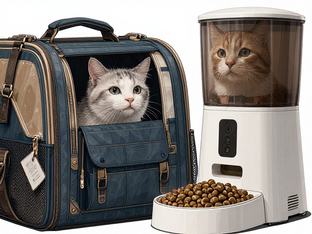 专用猫粮搭配智能喂食器与猫包,打造科学养宠新体验