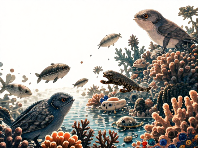 热带珊瑚礁中高水流区底栖生物生存指南,适应与栖息地解析