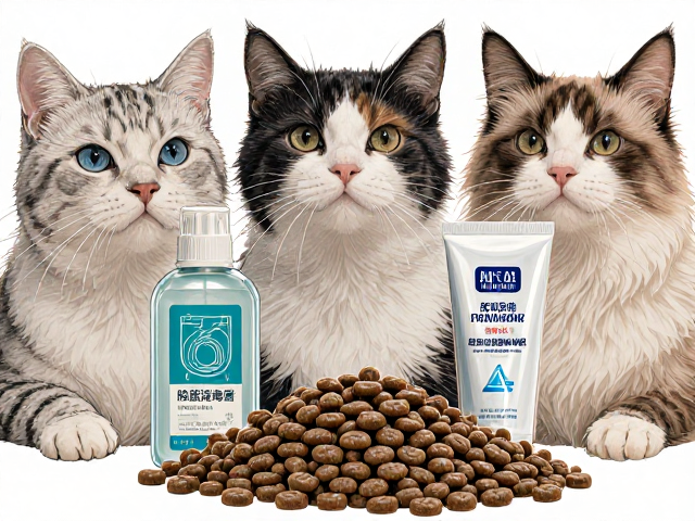 专用猫粮搭配除菌消毒液与宠物牙膏,打造科学养宠健康闭环