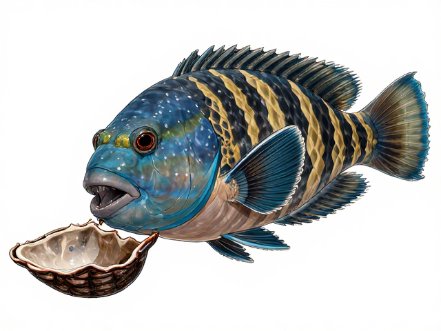鹦鹉鱼能咬碎贝壳？亚成期食量大增，喂食忌含铅有毒生物