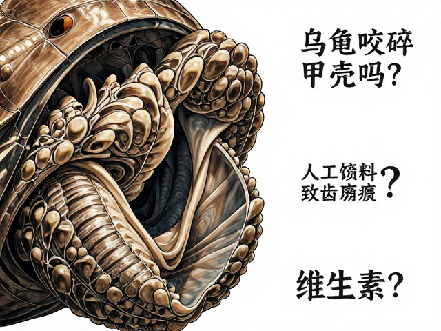 乌龟能咬碎贝壳甲壳吗？人工饲料致齿磨损，如何均衡摄入维生素？
