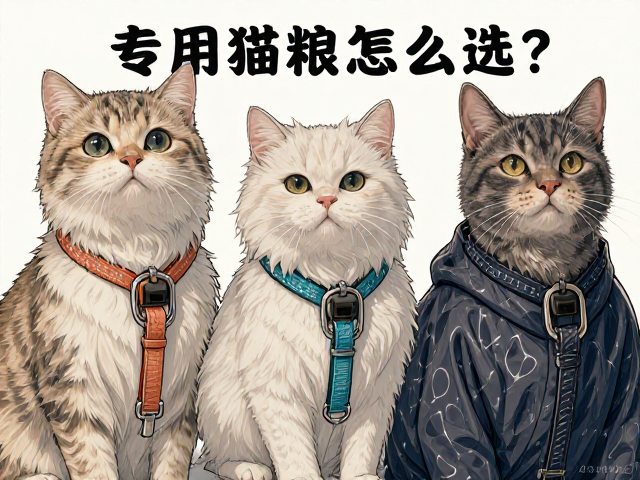专用猫粮怎么选?猫牵引绳与宠物雨衣选购指南,新手避坑必看