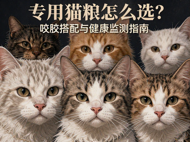 专用猫粮怎么选?咬胶搭配与健康监测指南,守护猫咪健康