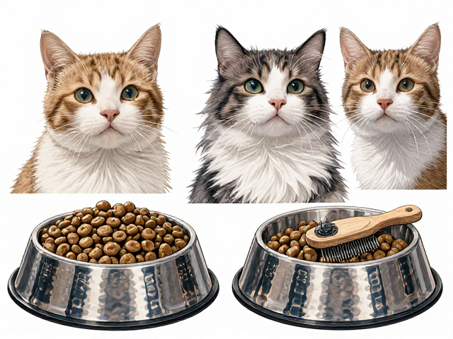 专用猫粮搭配不锈钢碗与针梳排梳,科学养猫避坑指南