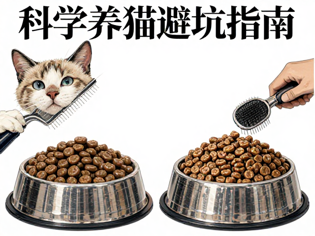 专用猫粮搭配不锈钢碗与针梳排梳,科学养猫避坑指南