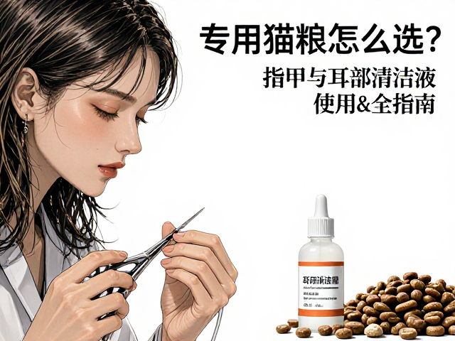 专用猫粮怎么选?指甲剪与耳部清洁液使用全指南