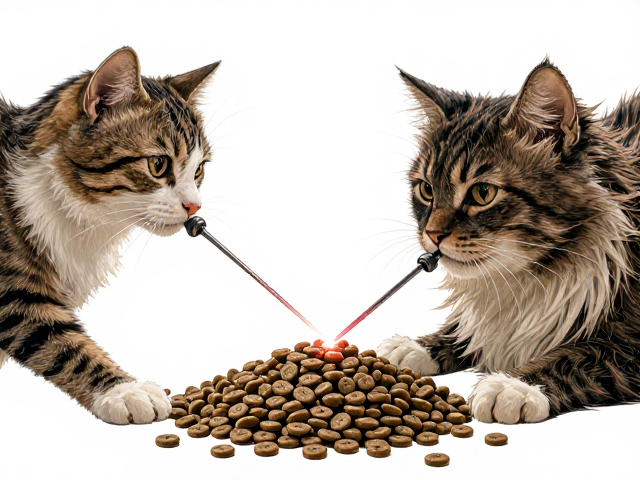 高蛋白猫粮怎么选?搭配逗猫棒激光笔,科学喂养攻略