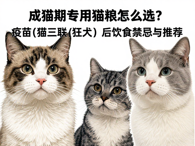 成猫期专用猫粮怎么选？疫苗(猫三联/狂犬)后饮食禁忌与推荐