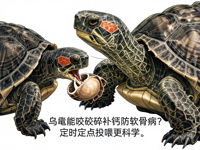 乌龟能咬碎贝壳补钙防软骨病？定时定点投喂更科学