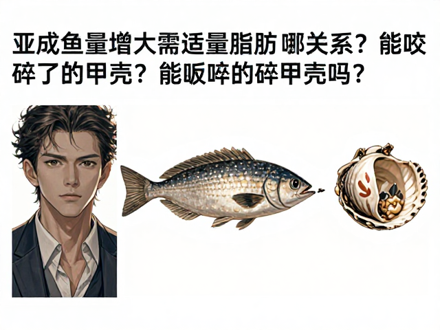亚成鱼食量增大需适量脂肪，能咬碎贝壳甲壳吗？