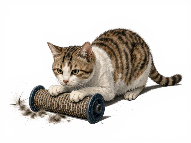 流浪猫救助后掉毛严重?选对磨爪玩具缓解焦虑,减少掉毛