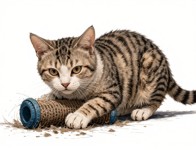 流浪猫救助后掉毛严重?选对磨爪玩具缓解焦虑,减少掉毛