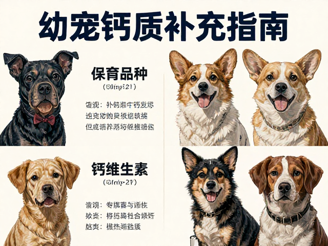 幼宠钙质补充指南,区分保育品种,精准添加钙与维生素