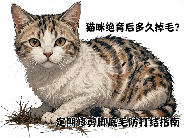 猫咪绝育后多久掉毛?定期修剪脚底毛防打结指南