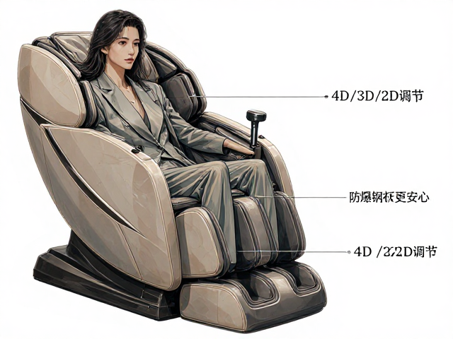 可躺按摩椅怎么选?扶手4D/3D/2D调节对比,防爆钢板更安心