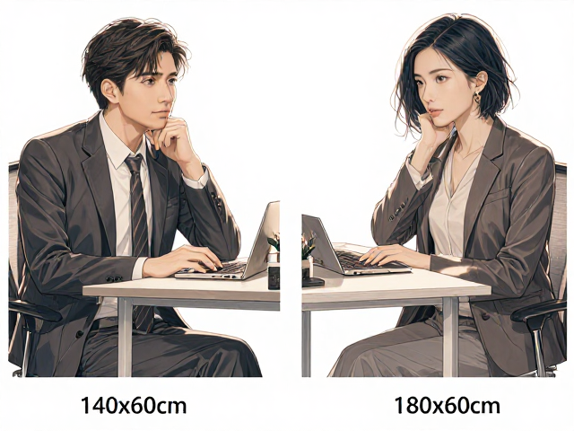 小型办公桌尺寸怎么选?140x60cm与180x60cm对比推荐