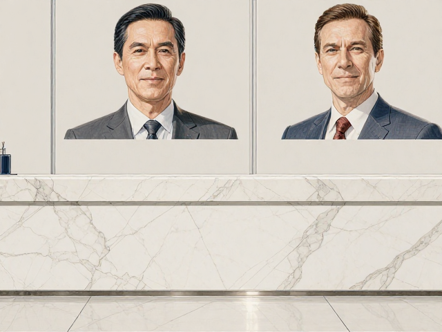 真皮配大理石彰显权威，简约现代风格打造专业商务空间