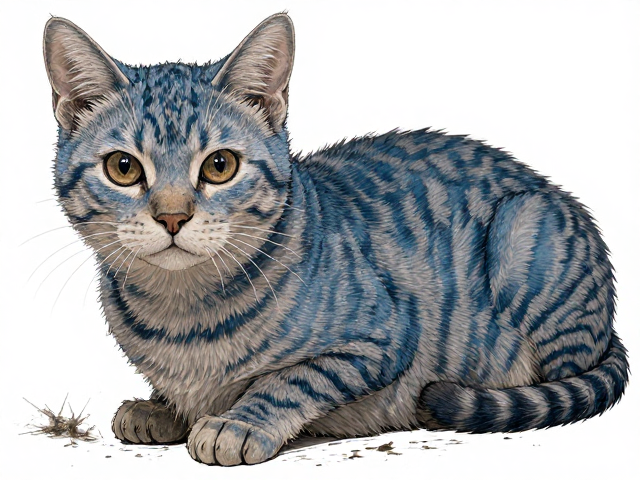 蓝色虎斑猫掉毛严重?肠胃敏感猫咪的掉毛护理与喂养指南