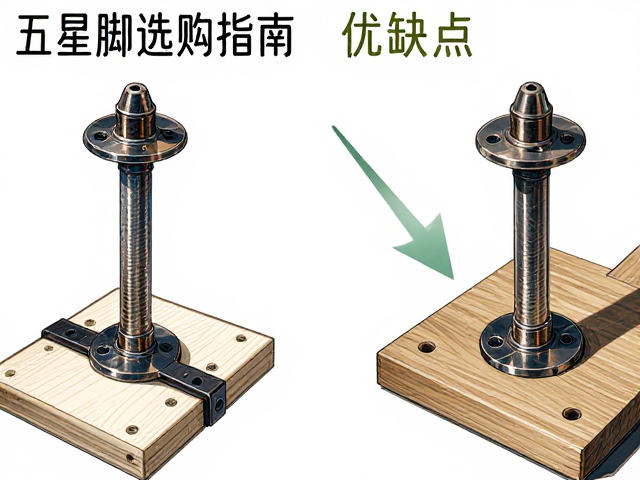 五星脚选购指南,碳钢五星脚与木质平板脚优缺点对比