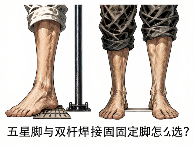 五星脚与双杆焊接固定脚怎么选?详解稳固性与安装要点