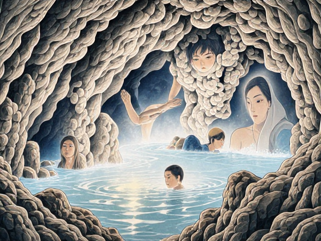 岩石结构复杂下的地下热水,揭秘独特栖息地貌奇观