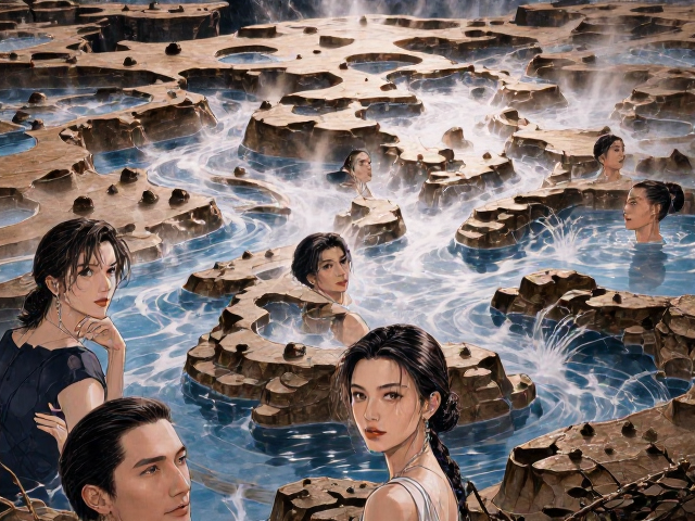 岩石结构复杂下的地下热水,揭秘独特栖息地貌奇观