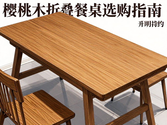 高颜值樱桃木可折叠餐桌选购指南，专用木蜡油养护，小户型首选