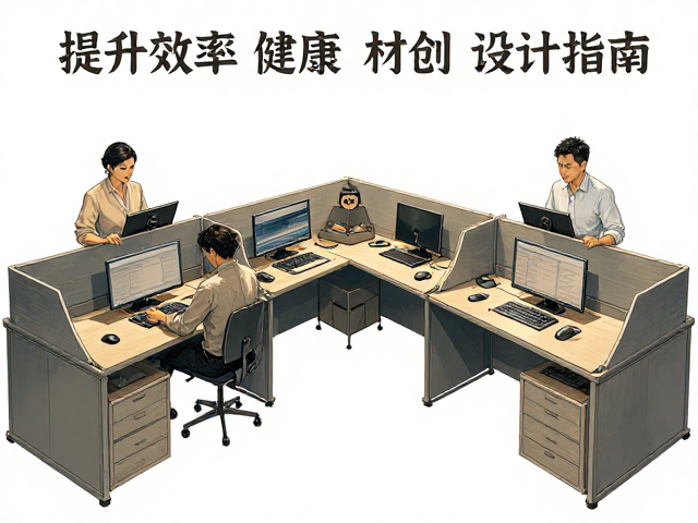 单人位站立办公桌U型布局,提升效率的健康办公空间设计指南