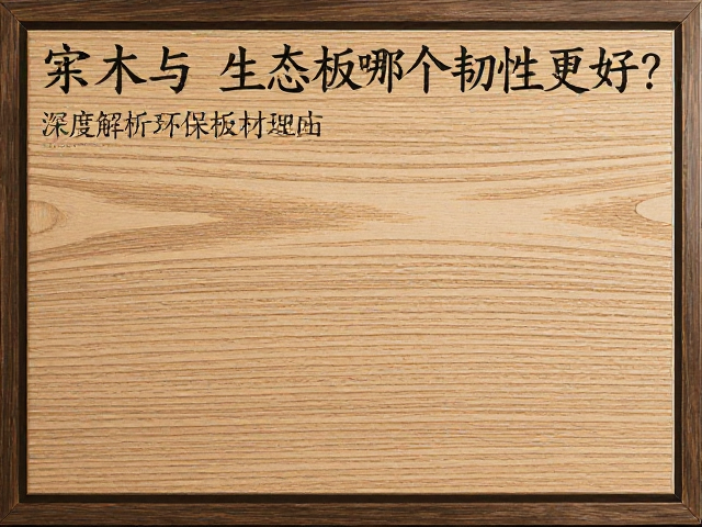 实木与生态板哪个韧性更好？深度解析环保板材选购指南