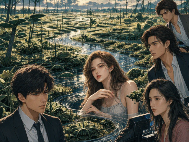 沼泽湿地溪流旁的植被,栖息地貌中的生态秘密