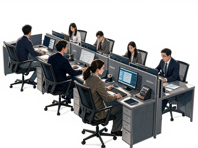 一字直条型办公工位，商务行政高效布局指南