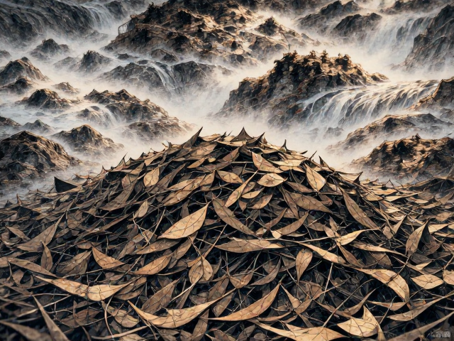 落叶堆覆盖的地下热水栖息地貌,探秘隐秘生态奇观