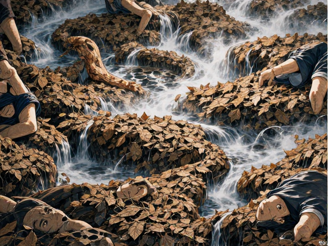 落叶堆覆盖的地下热水栖息地貌,探秘隐秘生态奇观