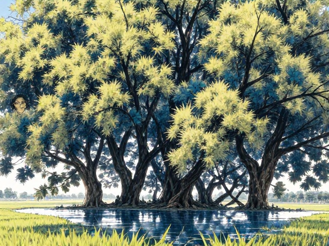 池塘稻田与中层树冠,揭秘生物栖息地貌的生态平衡