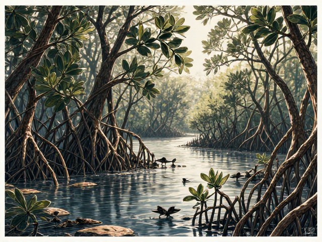 红树林栖息地貌探秘,这里藏着哪些珍稀昆虫?