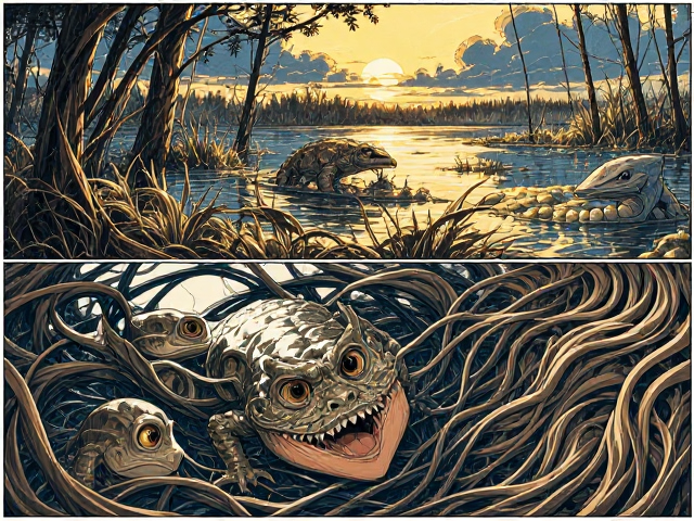 温度骤降沼泽湿地，栖息地貌中的生物躲避指南