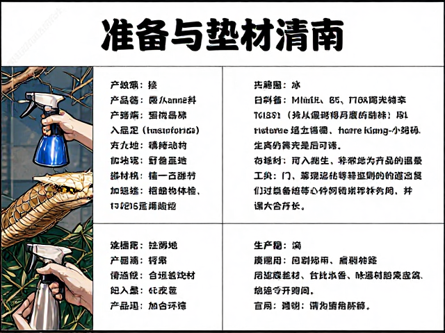爬宠饲养入门,设备筹备与垫材选择,喷壶使用全指南