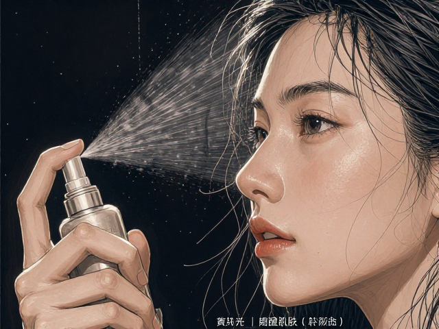 夜间潜水补水黄金期，喷雾保湿调节法，唤醒肌肤水润光泽