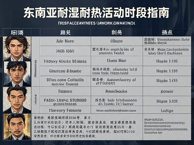 东南亚至南亚耐湿耐热活动时段指南,高效节能方案