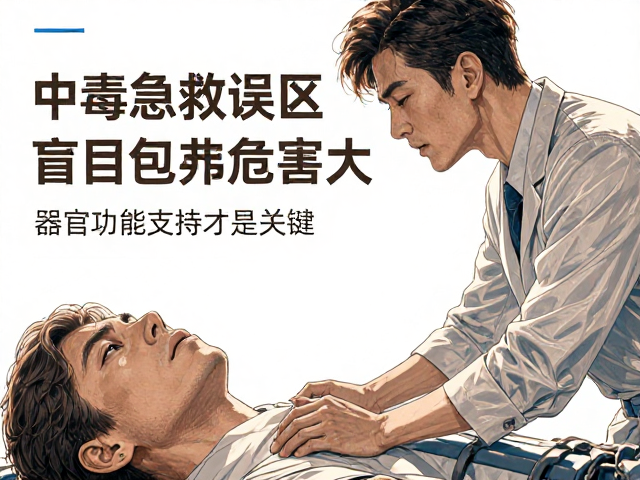 中毒急救误区,盲目包扎危害大,器官功能支持才是关键